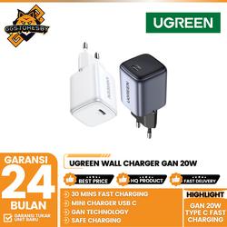 UGREEN WALL CHARGER KEPALA ADAPTOR GAN 20W TYPE C FAST CHARGING - 90664 15324