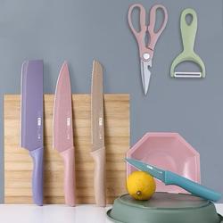 PISAU DAPUR SET STAINLESS KNIFE ANTI LENGKET ISI 6 PICS / PERALATAN MASAK PISAU