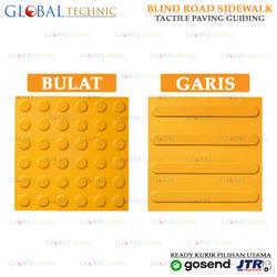 Blind Road Sidewalk Safety Rubber Tiles Brick / Tactile Paving Guiding