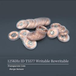 Gen2 CUID 13.56mhz Android App MTC Changeable UID Rewritable 25mm Koin Tranparan  - Transparet Coin CUID 13.56MHZ