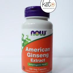NOW American Ginseng Extract 1,000 mg , 100 Vegg Capsules / ORI 100% USA