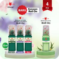 Cap Lang 3 pcs MEA Roll On 15ml ( 1 pcs Original - 1 pcs Lavender - 1 pcs Rose ) & 1  pcs MKP Roll On 15ml