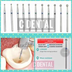 Dental Endo Access Opening Orifice Bur Diamond Long Shank Round Shape High Speed