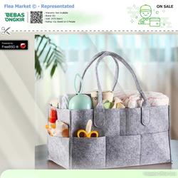 Mrosaa Rak Organizer Perlengkapan Bayi Baby Diaper Caddy Bag - SS320 - Gray, Etc