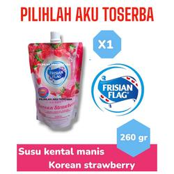 Frisian Flag Susu Kental Manis KOREAN STRAWBERRY - ( HARGA 1 POUCH )