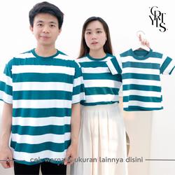 Kaos Wanita dan Keluarga GARIS BESAR Lengan Pendek dan Panjang Katun