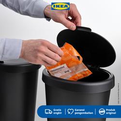 IKEA HOLASS Tempat Sampah Dengan Tutup Kapasitas 8 L Plastik