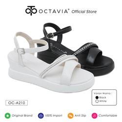 OCTAVIA Sandal Slingback Wedges Heels Wanita #OC-A210