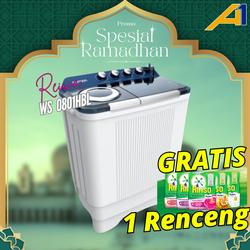 Reiwa mesin cuci WS 0801HBL | mesin cuci  WS0801HBL | mesin cuci 2 Tabung 7 Kg Pengering Air