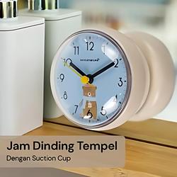 Probot Jam Dinding Tempel Wall Clock with Suction Cup Waterproof