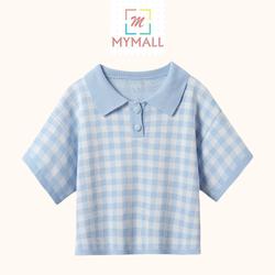 BAJU ATASAN PENDEK KAOS LENGAN PENDEK TOP KEMEJA RAJUT - BJ1706