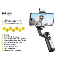 Brica B-Steady XS 2 Gimbal 3-Axis Stabilizer Smartphone Tripod LED HP - Hitam