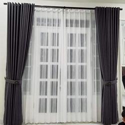 Gorden 12 Gelombang Gorden Polos Blackout Serat Safron Abu tua Abu Muda Model Smokring