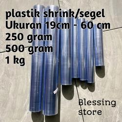 Plastik segel/plastik shrink/pvc shrink 500 gram 19-60 cm