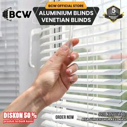 Horizontal Blinds Gorden Gulung Gordeng Tarik Almunium Venetian Blind Krey Seng Gordyn Kantoran Curtain