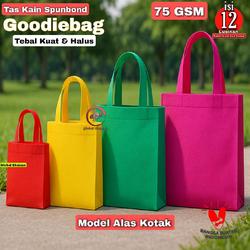 Model Alas Box Kotak 75 GSM Lusinan Isi 12 Tas Kain Spunbond Goodie Bag Jumbo Besar Sedang Totebag Pengganti Plastik Totebag Godybag Kantong Belanja Sembako Laundry Souvenir Snack Ultah Pernikahan Hajatan Hampers Bingkisan Hantaran Tasyakuran