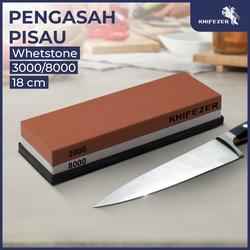 ORI - KNIFEZER Glitzy Batu Pengasah Pisau Whetstone Knife Sharpener 18cm - WKSS-01 - DISCOUNT TOKO BARU !!