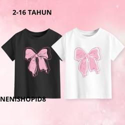 Pakaian Anak-Anak Oblong Anak Terbaru - Kaos Anak Motif PITA Ideal Usia 2-16 Unisex Cewek Cowok - Fashion Katun Perempuan Kuning Merah Putih Hitam
