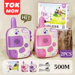 Walkie-talkie Anak-anak 500 Meter 2pcs Mainan Edukasi Luar Ruangan Anak-anak
