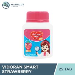 Vidoran Smart Strawberry 25 Tablet - Suplemen Multivitamin dan Daya Tahan Tubuh Anak