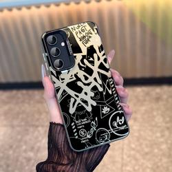 Casing ponsel Silikon TPU Graffiti, cocok For Samsung  A55/A54/A53/A52/A51/A05. Dilengkapi dengan pelindung lensa bawaan - Casing ponsel Silikon yang romantis dan indah.