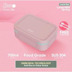 STEIN Lunch Box Stainless 304 Midi Natural - Kotak Makan Stainless 700ml Free Sendok Garpu Food Grade SUS304 Omni Seal Technology