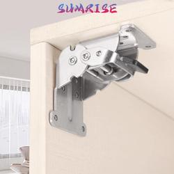 Bracket Siku Kaki Lipat 90-180 Engsel Besi Pencet Tekan Untuk Meja Sofa Termasuk Skrup