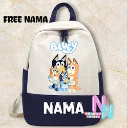 (FREE NAMA) TAS RANSEL ANAK BLUEY UNISEX