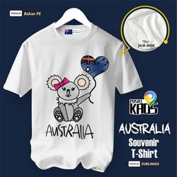 BAJU KAOS OLEH OLEH AUSTRALIA MELBOURNE PAKAI TAG NEGARA ASAL BAHAN PE SOUVENIR PREMIUM GIFT