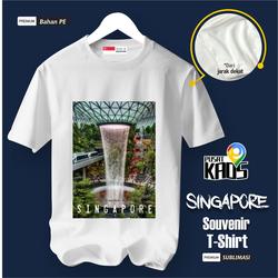 BAJU KAOS OLEH OLEH SINGAPORE SINGAPURA PAKAI TAG NEGARA ASAL  BAHAN PE  SOUVENIR PREMIUM GIFT