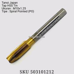 Tap M10x1.25 Pointed pembuat mur M10 x 1.25 PO taping M 10 Japan