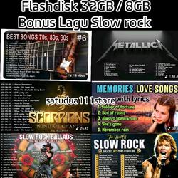 (Slow Rock) Flash disk 32GB/8GB terisi full lagu slow rock barat mp4vidio&mp3 bisa cod bonus Otg Storage Penyimpanan flashdisk