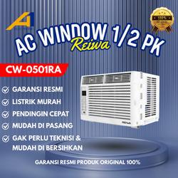 Reiwa AC Window CW-0501RA 1/2 PK / Air Conditioner Reiwa cw 0501ra 0,5 PK 370 Watt Low Watt Remote