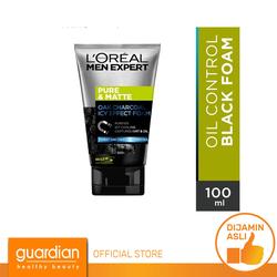 Loreal Men Pure Matte Charcoal Black Foam 100Ml