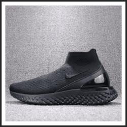 rise react flyknit thunder grey  and  off white