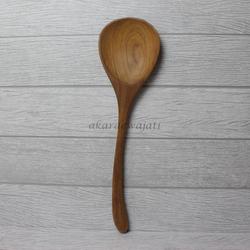 spatula permukaan melengkung kayu jati