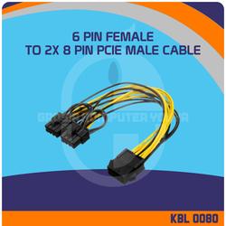Cavo Adattatore PCIe 6 Pin A 8 Pin - 2 Pezzi, 30cm, Per Alimentazione Schede Video