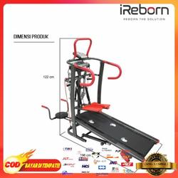 Alat fitnes Treadmill Manual 6 fungsi IR 502A merek Ireborn