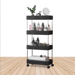 A - troli roda 4 susun rak organizer rak salon rak portable 4 layer / Nara trolly