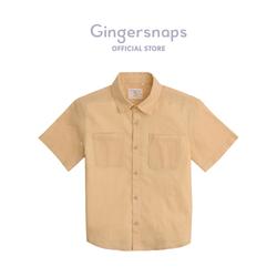 Gingersnaps Solar Power Woven Brown - Kemeja Anak Laki-laki (Coklat) - 12
