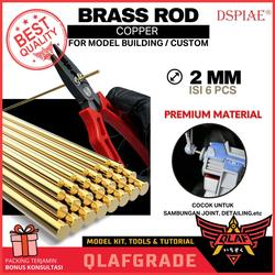 BEAM BRASS 2 mm SOLID - 6pcs DSPIAEcopper rod custom model kit gundam