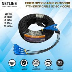 Kabel Precon FO Fiber Optic 4 Core SC UPC Outdoor Dropcore Fiber Optik 50 80 100 120 150 200 250 300 350 400 500 1000 Meter M NETLINE