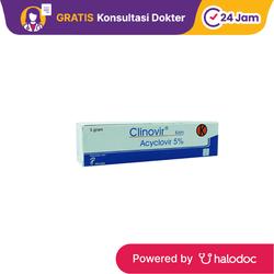 Clinovir 5% Cream 5 g - Infeksi Kulit - Halodoc