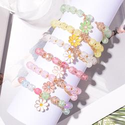Shinemi - Gelang Tangan Kristal Motif Bunga Korea / Bracelet Gelang Tangan Cantik Couple Bestie