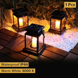 TaffLED Lampu Taman Hias Lentera Solar Power Waterproof Warm White - EM301 - Hitam