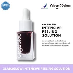 Glad2Glow Peeling Solution 15mI AHA BHA PHA INTENSIVE Wajah Mencerahkan serum membantu mencerahkanbright clean glowing melembutkan meratakantekstur kulit