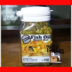 Minyak Ikan 100 Butir Omega Plus Vitamin Bulu Untuk Anjing Kucing