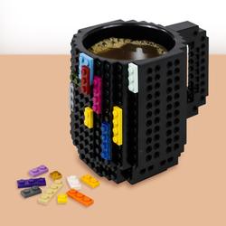GELAS / MUG / CANGKIR LEGO BUILD-ON BRICK TOY CUP 350 ml - BLACK