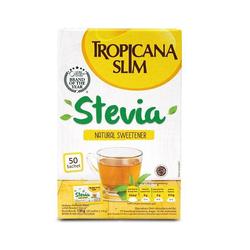 TROPICANA SLIM STEVIA SWEETNER 50 SACHET X 2.6 GR