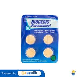 BIOGESIC 500 MG STRIP 4 TABLET